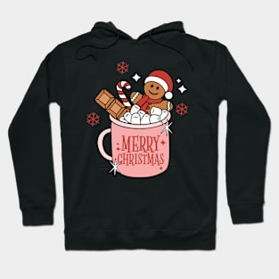 Retro Christmas Coffee Merry Christmas Gingerbread for Women Hoodie